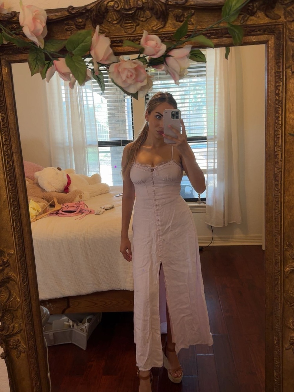 LoveShackFancy light purple maxi dress